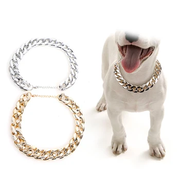 

Pet Dog Training Choke Collar Slip Snake Chain Collars For Golden Retriever Dog Large Necklace