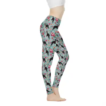 

Doginthehole Boston Terrier Dogs Printing Women's Skinny Leggings Fashion Gym Sweatpants for Ladies Leggins Push Up Ropa Mujer