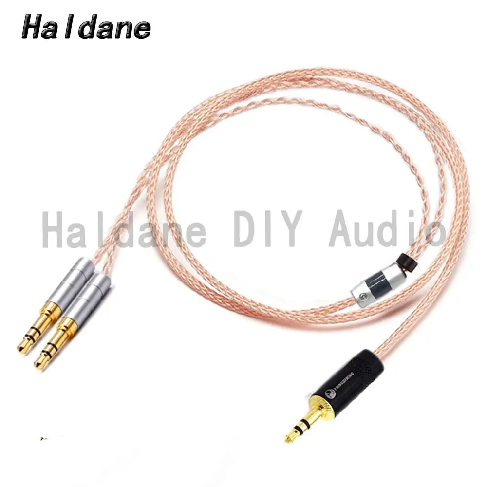 Haldane HIFI DIY Single Crystal Copper Headphone Upgrade Cable for Sundara Aventho Focal Elegia t1 t5p D7200 D600 MDR Z7 MDR Z7R