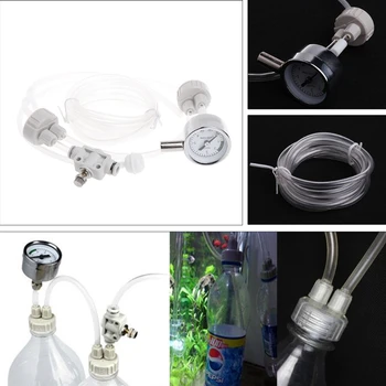 

Aquarium DIY CO2 Generator System Kit With Pressure Guage Water Plants D201 Tool