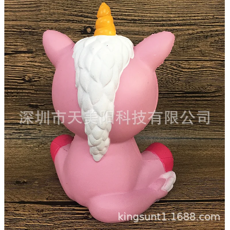 

Big Jumbo Squishy Pink Unicorn Sit Horse Large Size Memory Foam Pink Long Tail Unicorn Beast Horse