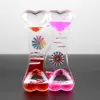 Acrylic Double stress reliever Toys Heart Liquid Motion Drip Oil Hourglass Timer Clock Kids Toy Gift Home Decoration Crafts 4