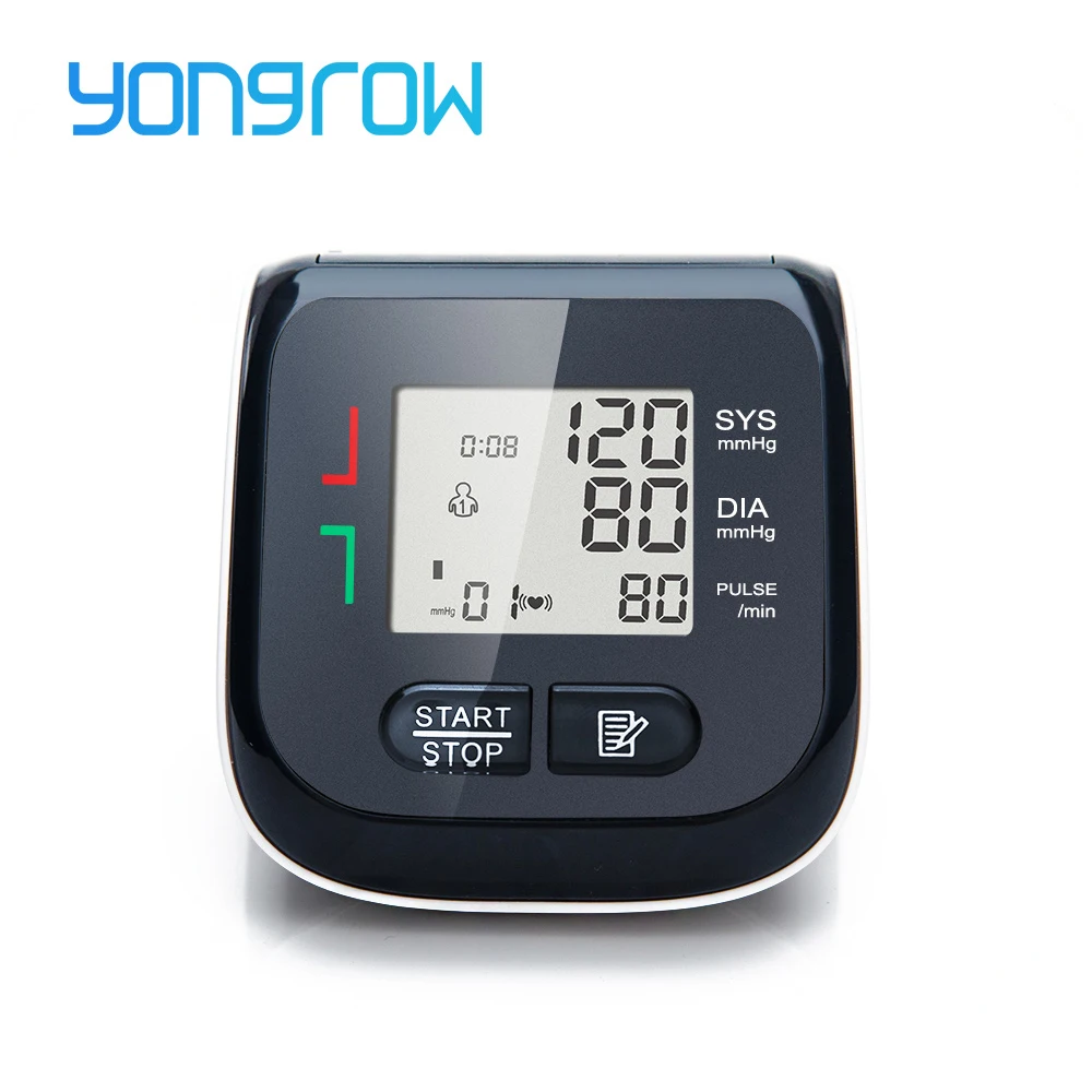 Yongrow Монитор артериального давления наручные медицинские цифровые кровяные автоматический тонометр Сфигмоманометр измеритель кровяного давления tensiometro