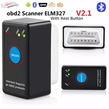 V2.1 botão elm327 obd2 leitor de código de erro do carro bluetooth mini 327 v2.1 interruptor elm 327 scanner de carro botão elm327 obd2 scanner de carro