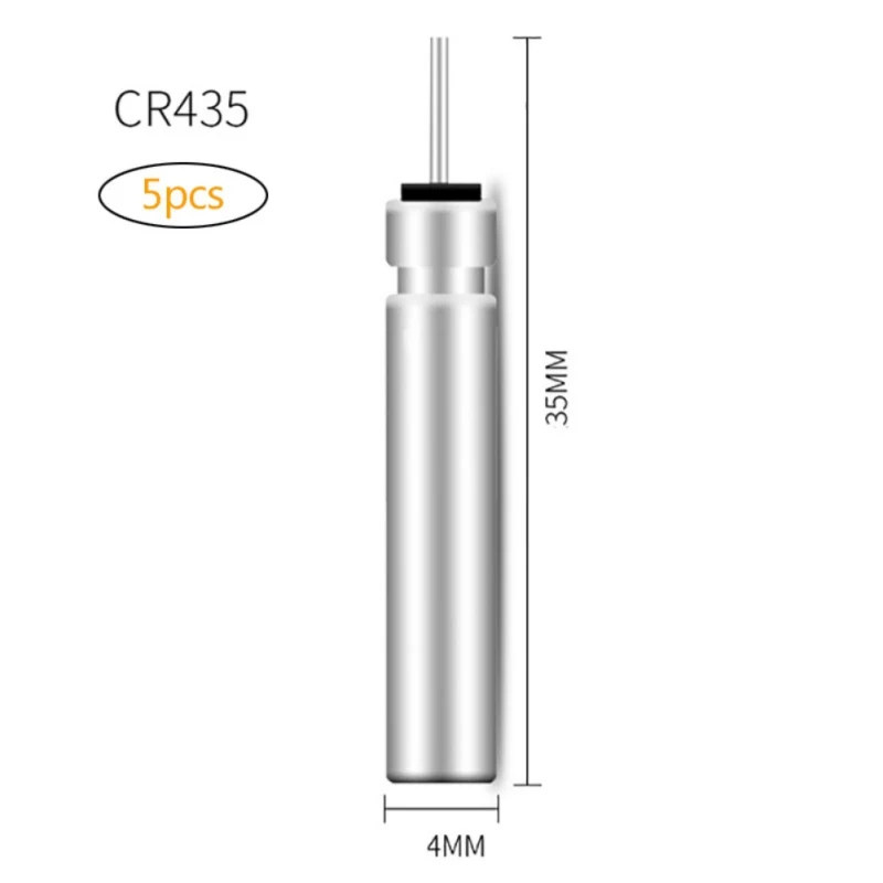 5 шт./компл. CR-425 CR-322 CR-435 CR-311 батареи рыбалка поплавок для электронные рыболовные снасти плавающие батарейки литий ячейки с булавками светодиодный - Цвет: 5pcs CR-435