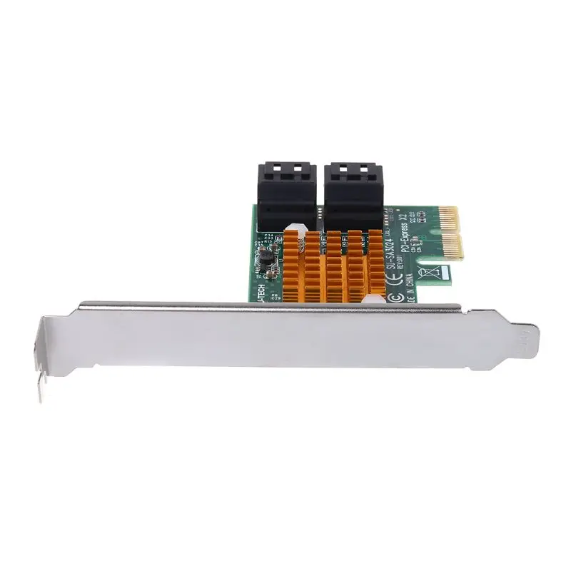 PCI-E PCI Express 1x до 4-Порты и разъёмы Sata 3,0 III 6G конвертер контроллера карты адаптер теплоотвод