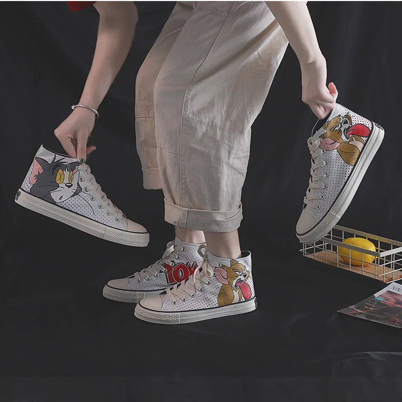 

Hight-top Canvas Shoes Student Korean-style Ulzzang Fashion Versatile Hyuna Hong Kong Style MacBook Shoe