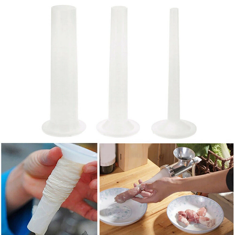 Удлинить три части колбасы клизмы Воронка из нержавеющей стали мясорубка трубки