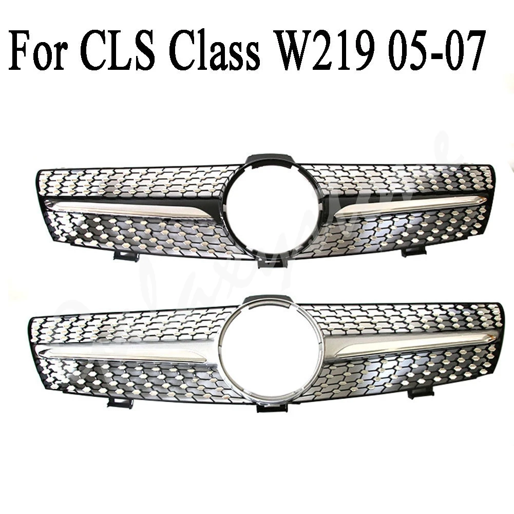 Передняя решетка бампера верхняя для Mercedes Benz W219 2005 2006 2007 CLS CLS350 CLS500 CLS550 Алмазный
