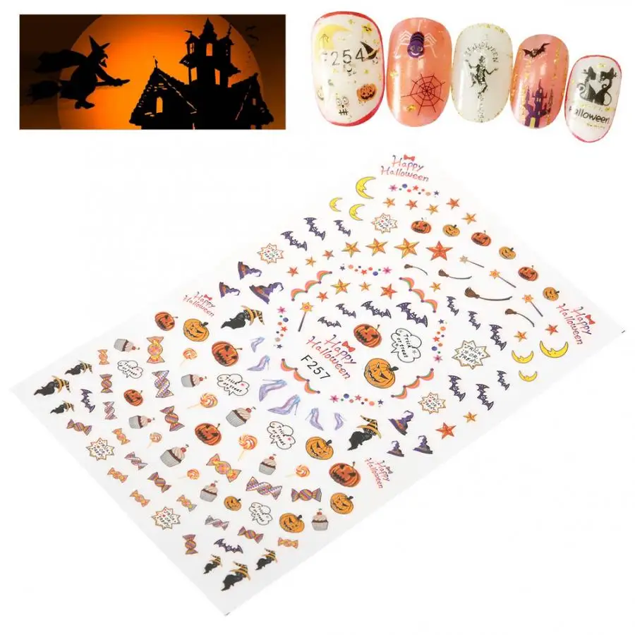 

Nails Accessoires Halloween Nail Art Decals 3D Self-Adhesive Nail Art Stickers DIY Nail Art Decoretion Nail Sticker