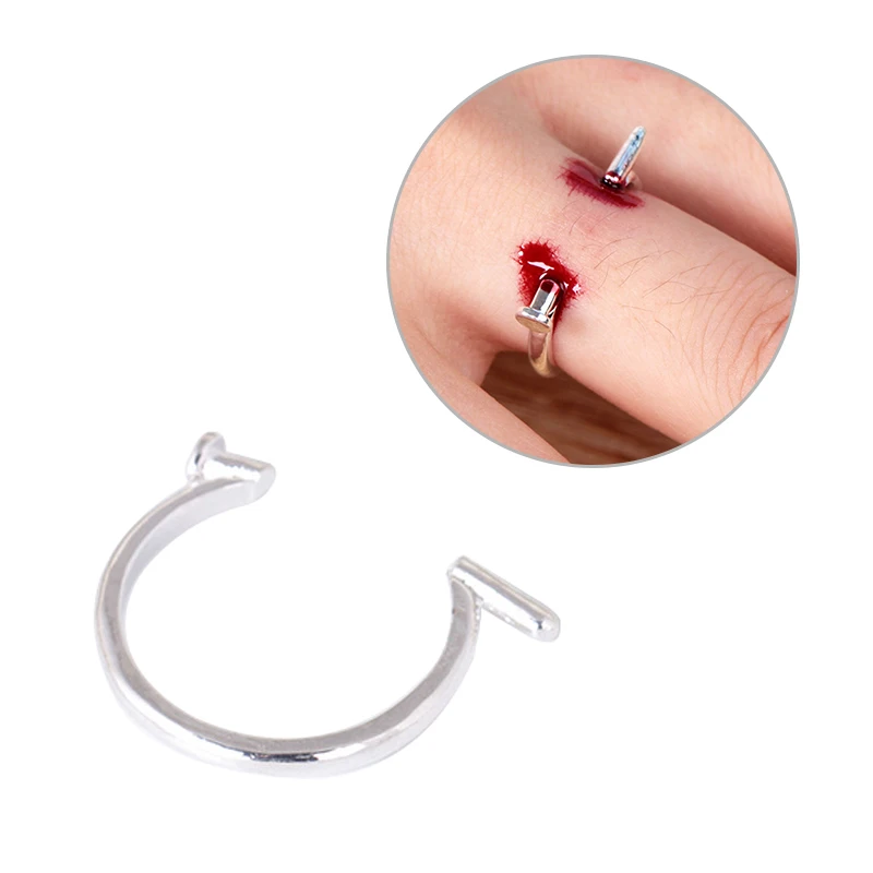 cheap Adjustable Nails Halloween Novelty Unisex Terrifying Finger Ring For Party Women GiftsToys