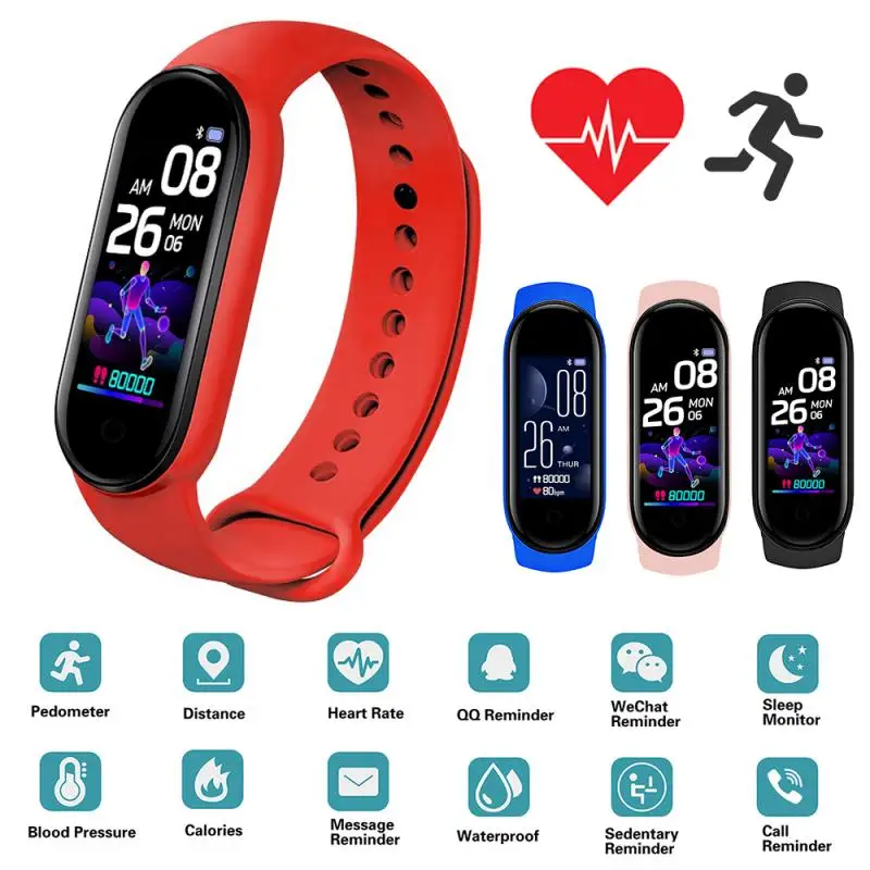 PROD 1005003223200380 20210717A ZHENGXINGBB115USD Fitness Bracelet Men
Women Tracker Sports Band Pedometer Heart Rate Blood Pressure Monitor
BAILE