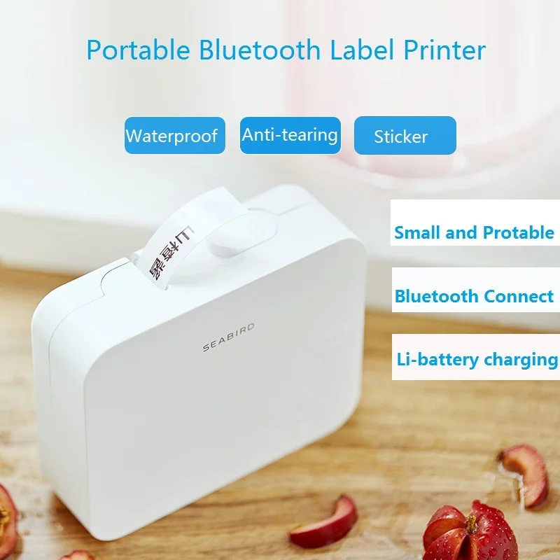 

Small Portable Sticker Machine Bluetooth Bar code Stickers Printer for Home office education commercial multi-function