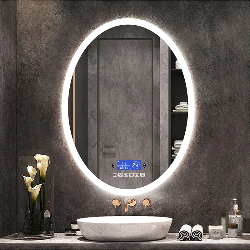 Miroir salle de bain avec éclairage LED 75x100cm - Noir