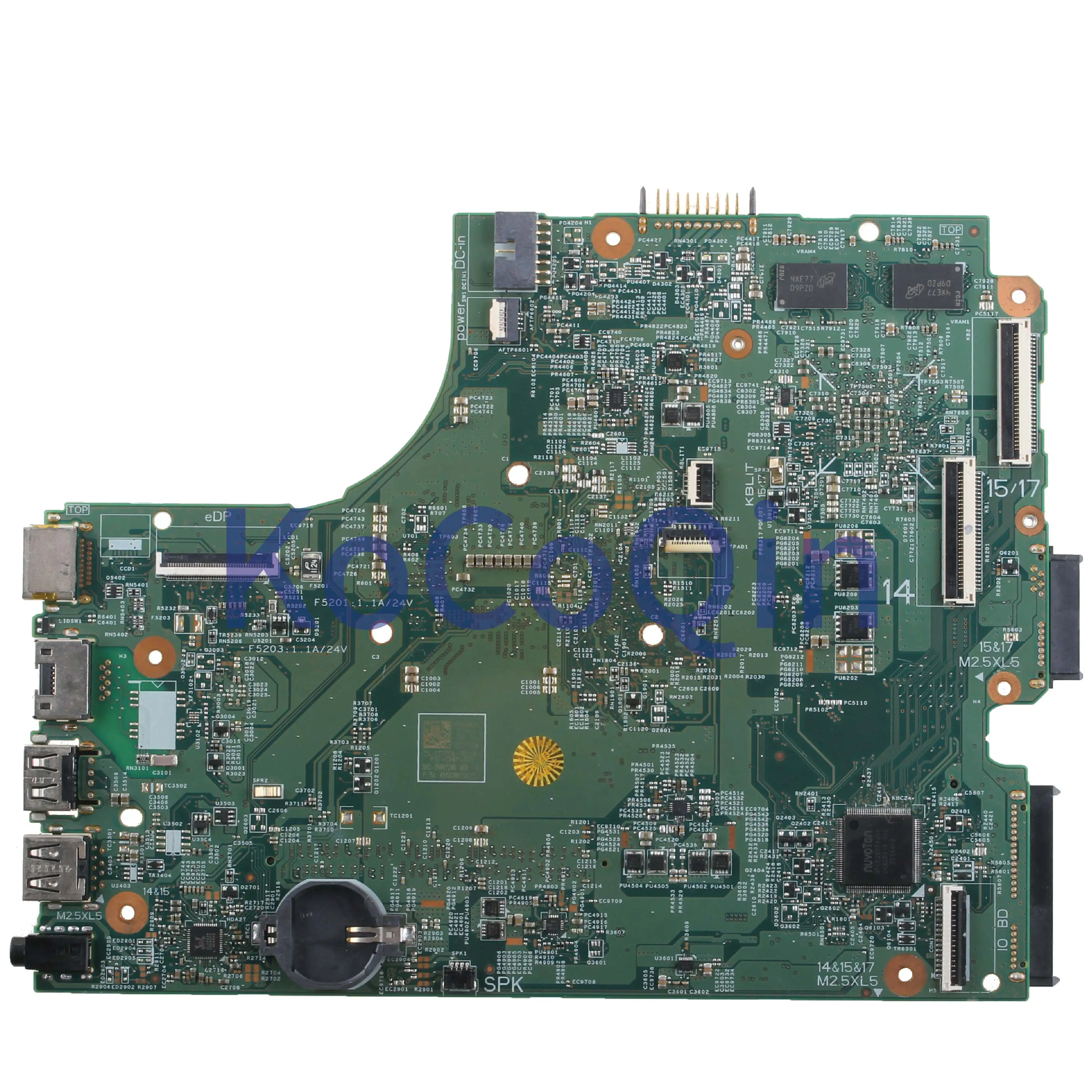 discounted  KoCoQin Laptop motherboard For Dell Inspiron 15 3442 3542 3443 3543 SR23Y I5-5200U Mainboard CN-0T7