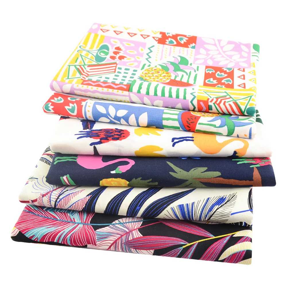 Teramila 6/7-teiliges Set Fat Quarter Bundle, bedruckter Popeline-Baumwollstoff für Handarbeiten, Patchwork, Nähen, DIY-Taschen, Quilt-Stoffe – Detail 21