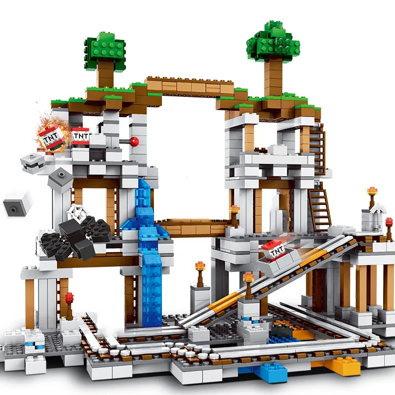 

922pcs Minecrafting The Mine Building Blocks Compatible Legoinglys Minecrafting 21118 Toys for Children Christmas Gift DIY Model
