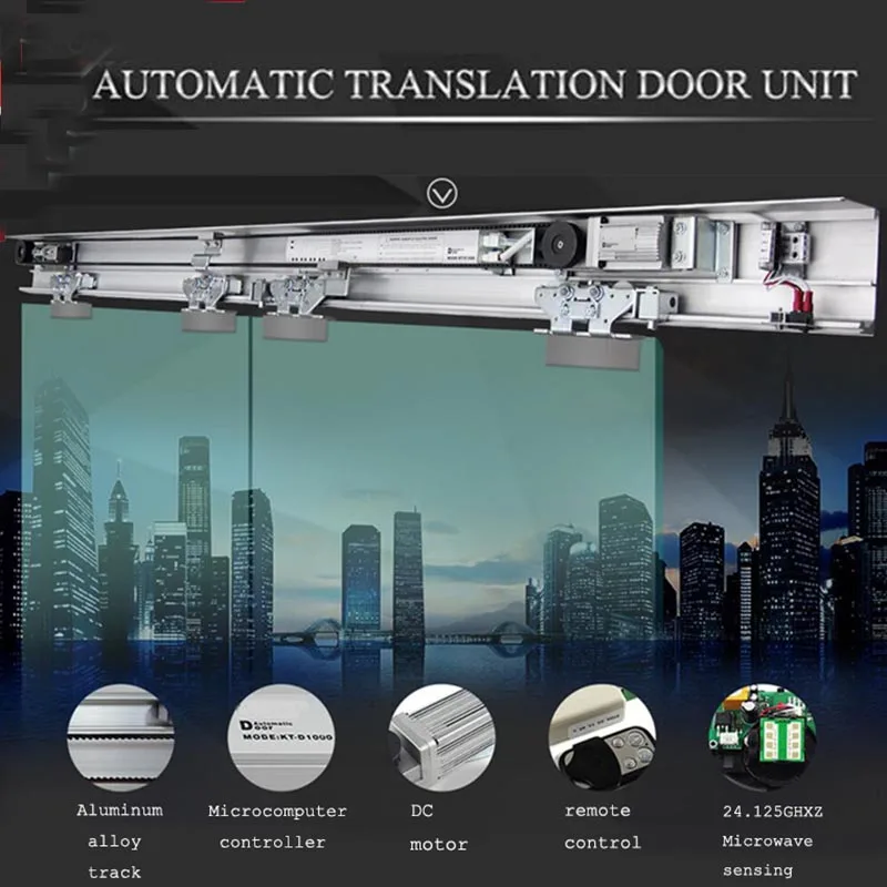 Автоматический перевод дверной блок электрические раздвижные двери стекло-дверь автоматический Открыватель двери