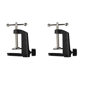 

2Pcs Heavy-Duty Metal Table Mounting Clamp for Microphone Suspension Boom Scissor Arm Stand Holder