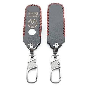 

Leather Car Key Case Car Key Cover Holder for Yamaha TMAX 530 DX SX motorcycle 2017/2018 Motorcycle Remote Protect Shell