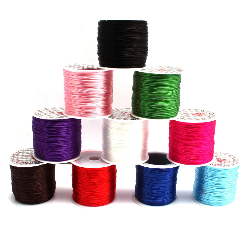 

60m/Roll Nylon Stretchy Elastic Thread Cord String Strand Beading DIY Craft 0.6mm for Jewelry Making Diy Charm Bracelet