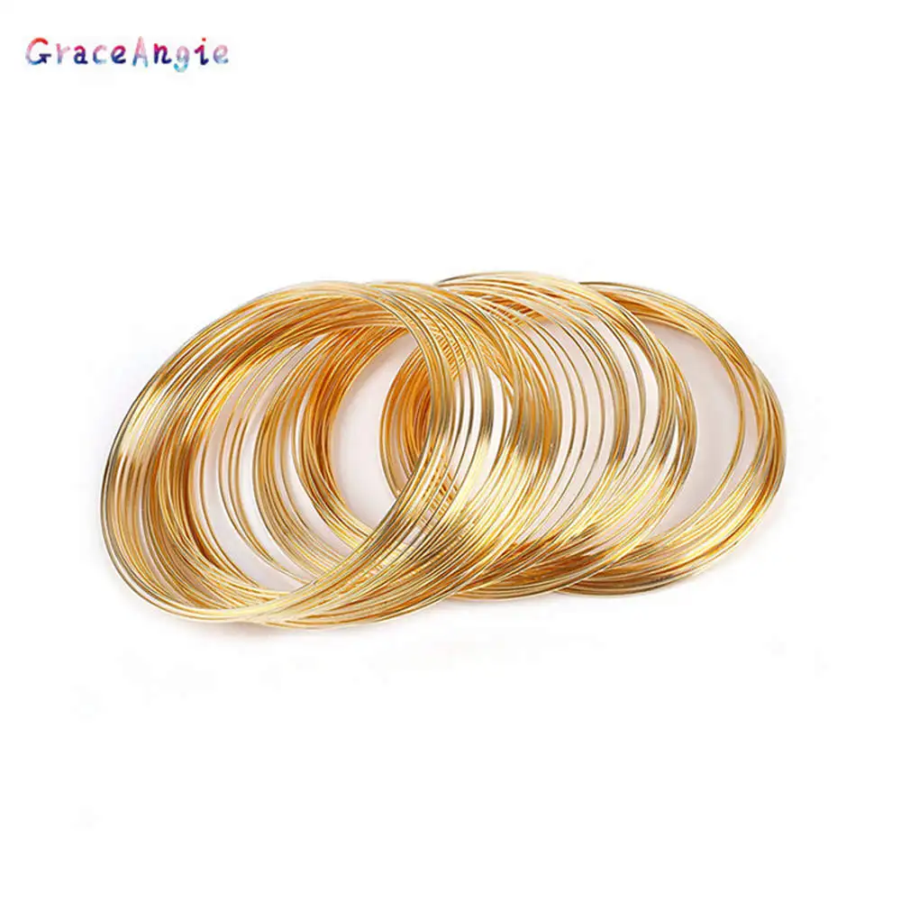 

GraceAngie 100 Circles/pack Alloy Memory Steel Wire for Bracelets Necklace Rings Making Handmade Jewelry Accessory
