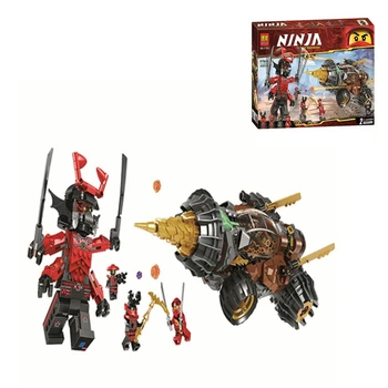 

610PCS Ninja Legacy Coles Earth Driller Diy Building Block Sets Educational Toys For Children Compatible With Lepininglys Ninjag