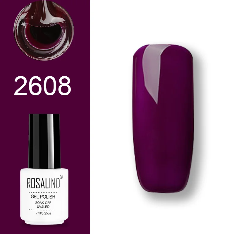ROSALIND набор гель-лаков UV Vernis полуперманентный праймер верхнее покрытие 7 мл полигель-лак для маникюра - Цвет: GN35-ROSALIND