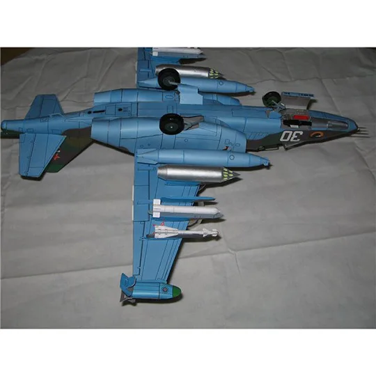 47*43 см Sukhoi Su-25 Frogfoot истребитель DIY 3D бумажные карты модели строительные наборы Развивающие игрушки Военная Модель 1:33