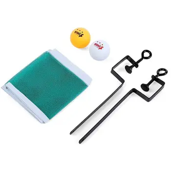 

Training Competition Ping Pong Ball Net Fix Equipment Practical Table Tennis Set Retractable Ping Pong Post Net Rack For Any Tab