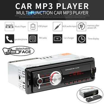 

Universal 1 Din Bluetooth Car Radio Multimedia Player with Front Detachable Panel and Remote Controller For Cars Vehicle
