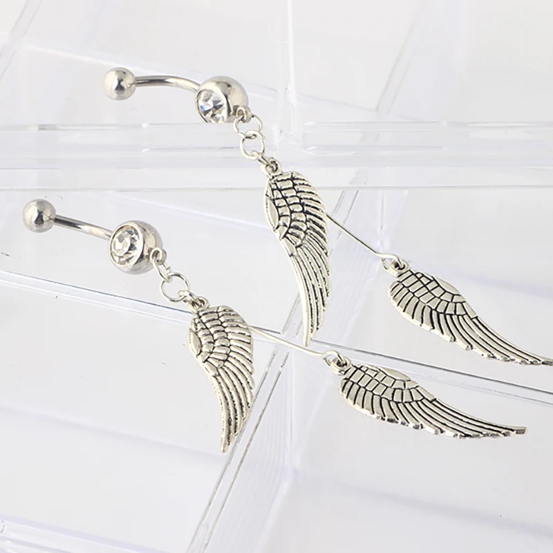 

Cat Sunflower Opal Claw Belly Ring for Women Stainless Steel Navel Piercing Crystal Heart Belly Button Ring Body Jewelry