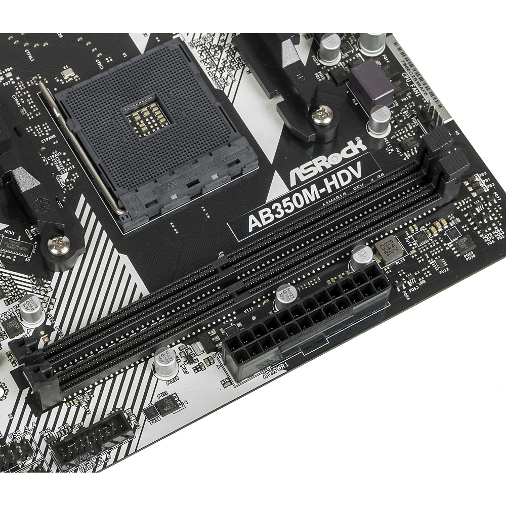 Материнская плата Asrock AB350M-HDV R4.0 Soc-AM4 AMD B350 2xDDR4 mATX AC`97 8ch(7.1) GbLAN RAID+VGA