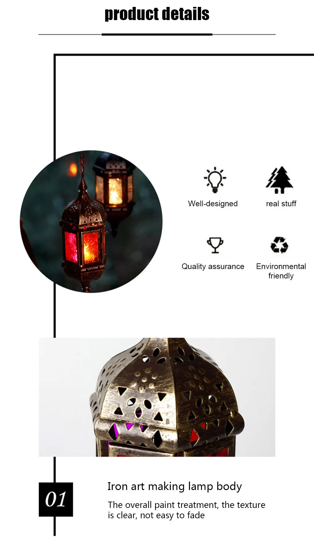 Description Picture 6 of itemHanging Wrought Iron Home Decor Candle Holders Wedding Decoration Accessories Candlesticks For Candelabro Centerpiece Vintage