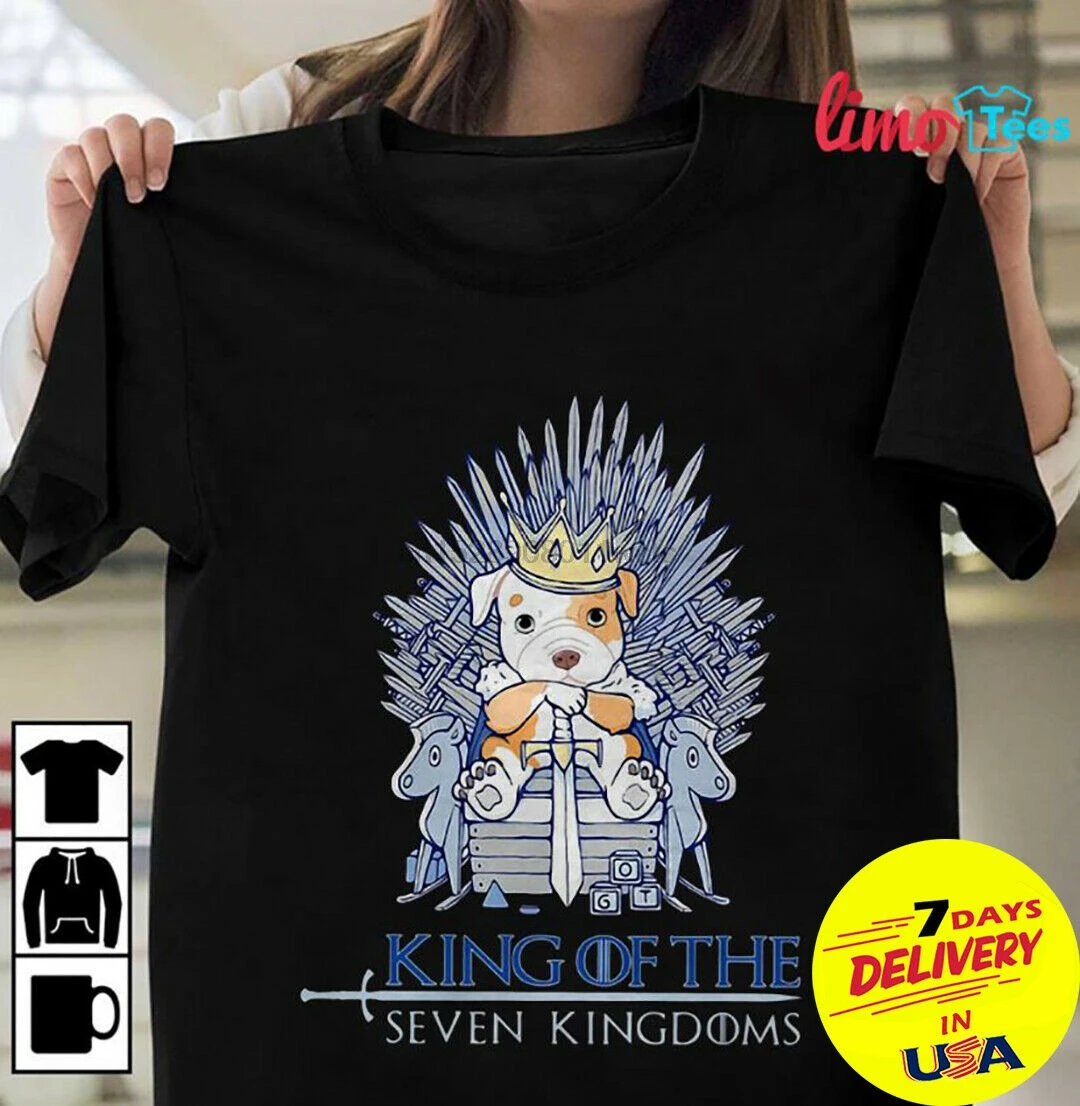 Camiseta negra Juego de tronos del rey de siete reinos del toro S 2XL tamaño completo|Camisetas| - AliExpress