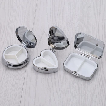 

1PC Pillbox Medicine Container Key Chain Tablet Storage Case Key Ring Pill