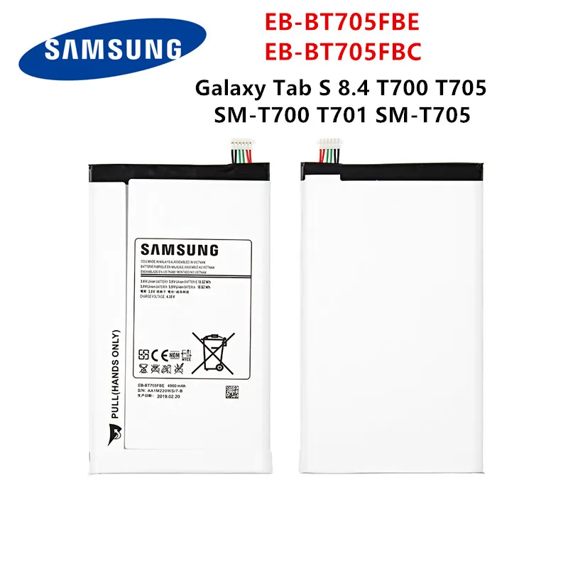 Оригинальный планшетный компьютер SAMSUNG аккумулятор 4900 мАч для Samsung Galaxy Tab S 8 4 T700 T705