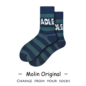 

Patchwork Letter Women Socks Standard Ladies Striped Sock Colorful Unisex High Casual Cotton Sox Girl Spring Autumn Trendy Meias