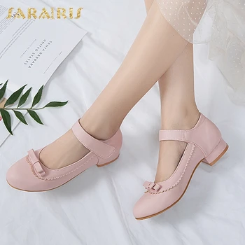 

Sarairis New Arrivals 2020 Large Size 30-43 Mary Janes Pumps Woman Shoes Women Hook&Loop Chunky Heels Pumps Women Shoes