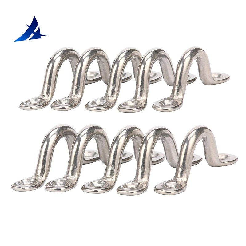 Laço do Lacaio para Caiaque Barco Ferragem Inoxidável Bimini Almofada Superior Olho Caiaque Deck Loops Canoa Rigging 10 Pçs Aço