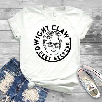 

2020 Funny Dwight Schrute T-shirt Dwight Claw Shirt Humor Beer Inspired Tees Dunder Mifflin Schrute Farms Shirts
