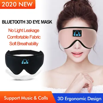 

2020 Bluetooth Sleepmask Breath 3D Stereo Sleeping Headphone Headband Headset Upgrade Soft Eye Mask Thin Speakers for Men Women