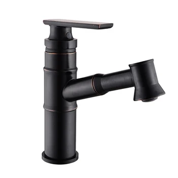 

Brass Waterfall Bathroom Sink Faucet Water Tap Retro Single Hole Basin Faucets