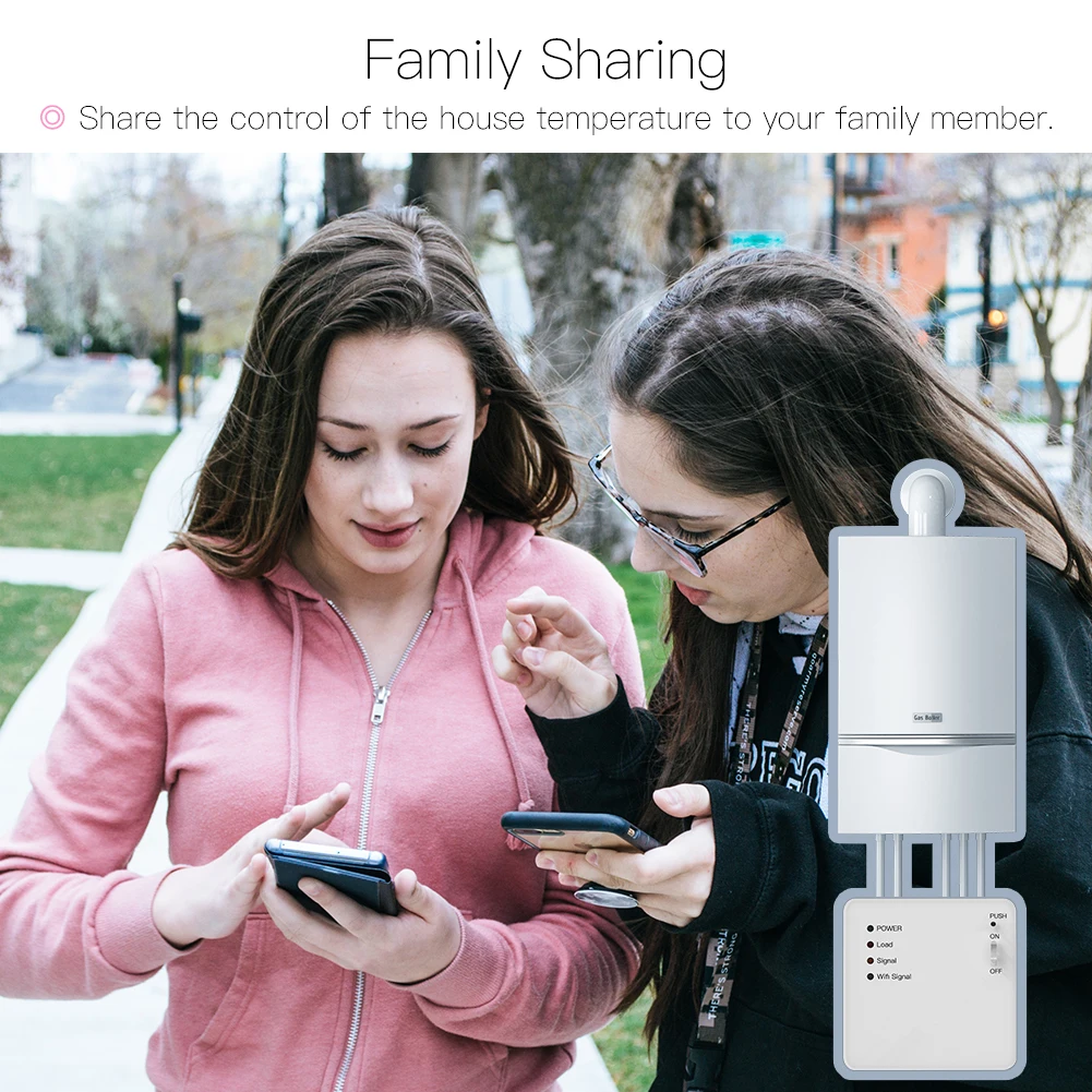 WiFi Smart Thermostat Wall-Hung Gas Boiler Heating Temperature Controller Work with Alexa Google Home WiFi Smart Thermostat Wall-Hung Gas Boiler Heating Temperature Controller Work with Alexa Google Home