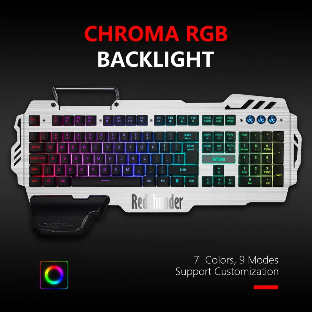 RedThunder K900 RGB Wired Gaming Keyboard 25 Keys Anti-Ghosting Mechanical  Feel Ergonomics for PC Russian Spanish French - AliExpress