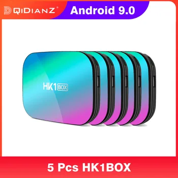 

5pcs HK1 Box Smart TV Box 4K 1080P amlogic S905X3 Android 9 9.0 HK1Box Set Top Box Dual WiFi 1000m 4K 32gb 64gb