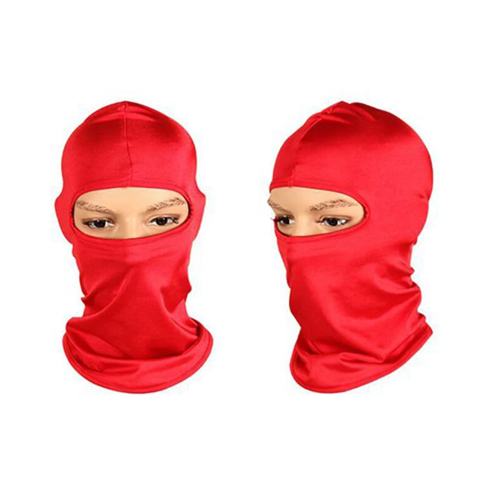 Для мужчин Wintersport мотоциклетный шлем с полным лицевым покрытием маска Ветрозащитная Балаклава Лыжный снегоход мото Байкер аксессуары для верховой езды - Color: Red