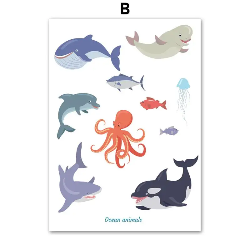 Wild-Animal-Lion-Giraffe-Fox-Whale-Nursery-Wall-Art-Canvas-Painting-Nordic-Posters-And-Prints-Wall (4)