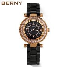 

Ladies Quartz Watch Sapphire Glass Ceramic Strap Calendar Diamond Women Business Christmas Gift Waterproof Montre Femme
