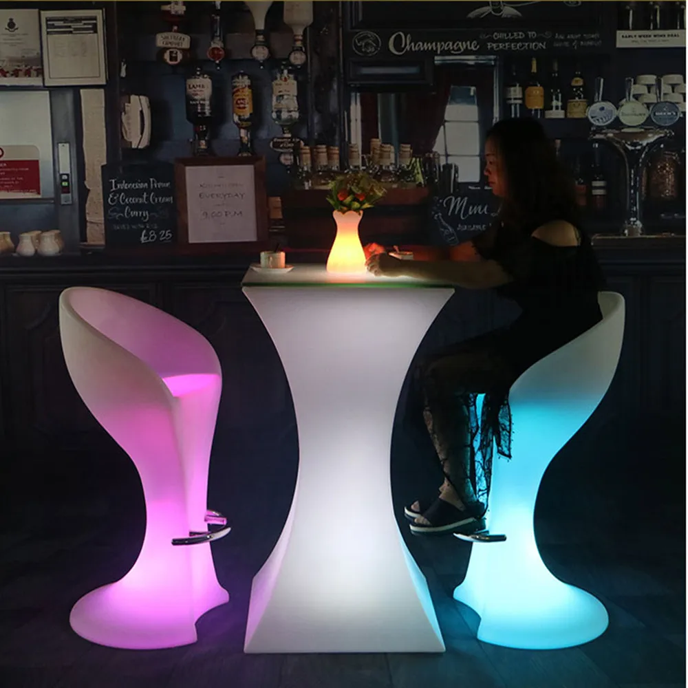 Новинка перезаряжаемый светодиодный барный стол с подсветкой клубный журнальный столик ip54 Водонепроницаемый с пультом дистанционного управления